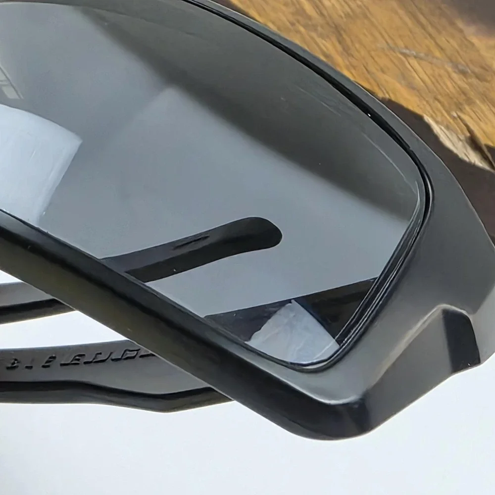 Oakley Double Edge Sunglasses Mens 66-17-128 Black Gray Wrap USA OO9380-0166